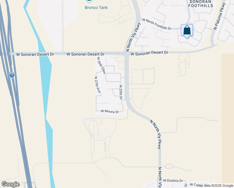 map of restaurants, bars, coffee shops, grocery stores, and more near 2539 West Perola Drive in Phoenix