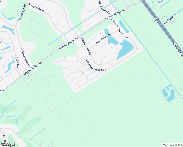 map of restaurants, bars, coffee shops, grocery stores, and more near 384 Lakeside Crossing Drive in Conway