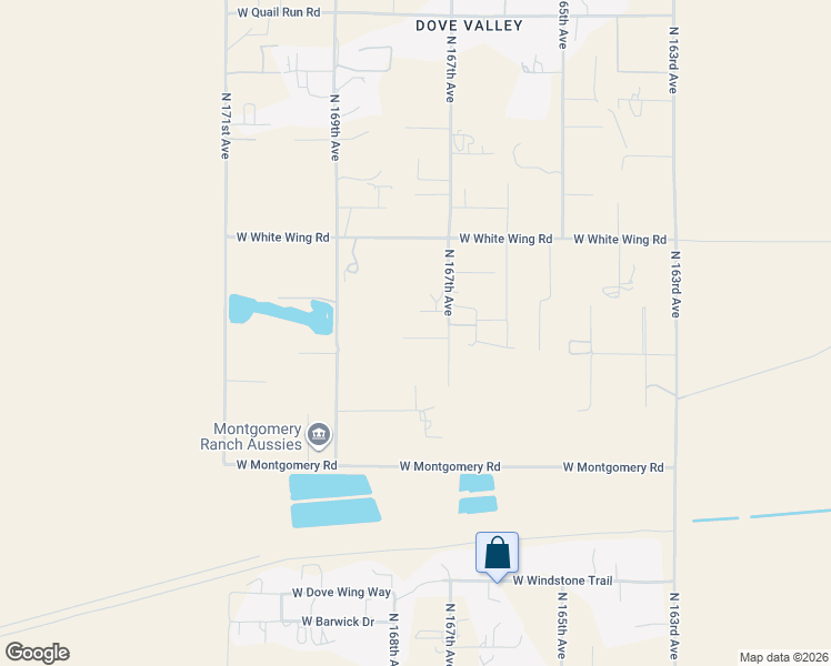 map of restaurants, bars, coffee shops, grocery stores, and more near 31024 North 167th Drive in Surprise