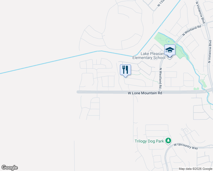 map of restaurants, bars, coffee shops, grocery stores, and more near 31062 North 136th Lane in Peoria