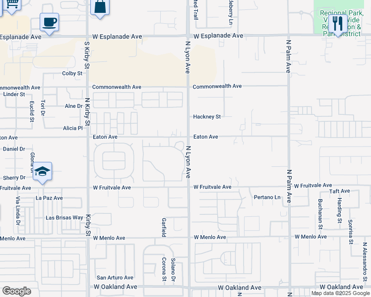 map of restaurants, bars, coffee shops, grocery stores, and more near 1078 Merrill Circle in Hemet