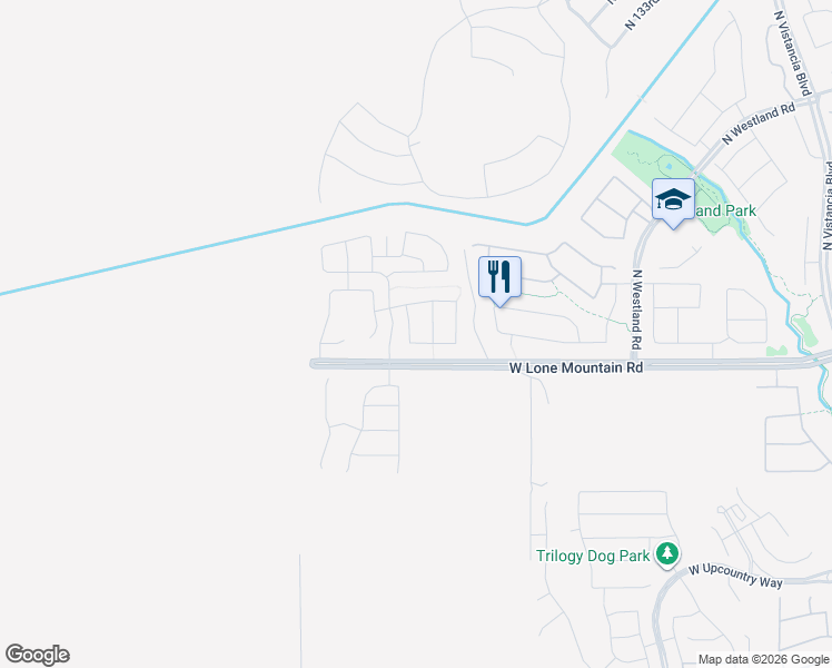 map of restaurants, bars, coffee shops, grocery stores, and more near 31075 North 137th Avenue in Peoria