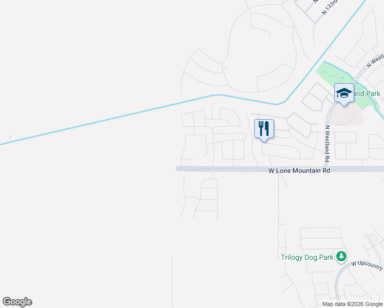 map of restaurants, bars, coffee shops, grocery stores, and more near 31087 North 138th Avenue in Peoria