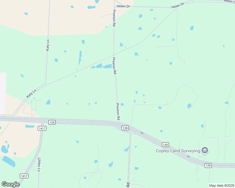 map of restaurants, bars, coffee shops, grocery stores, and more near 5292 Preston Road in Denison