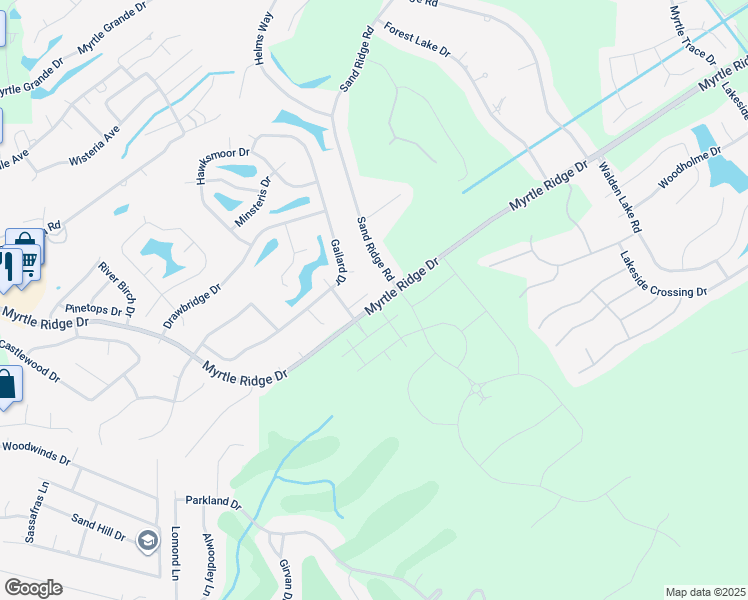 map of restaurants, bars, coffee shops, grocery stores, and more near 112 Peninsula Court in Conway