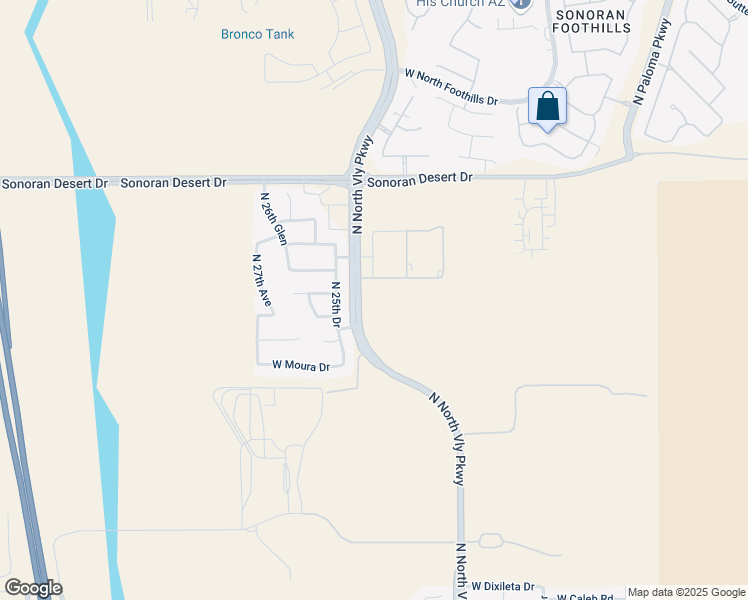 map of restaurants, bars, coffee shops, grocery stores, and more near 30601-31225 N North Valley Parkway in Phoenix