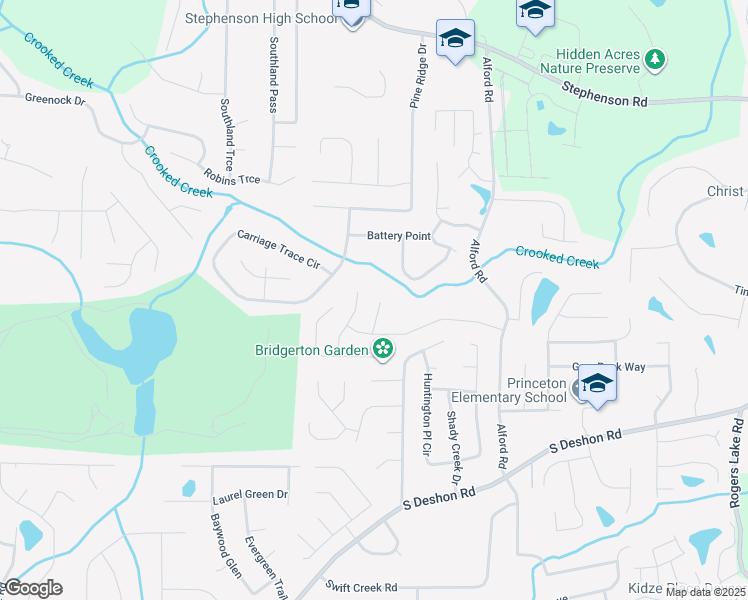 map of restaurants, bars, coffee shops, grocery stores, and more near 988 Alford Court in Lithonia
