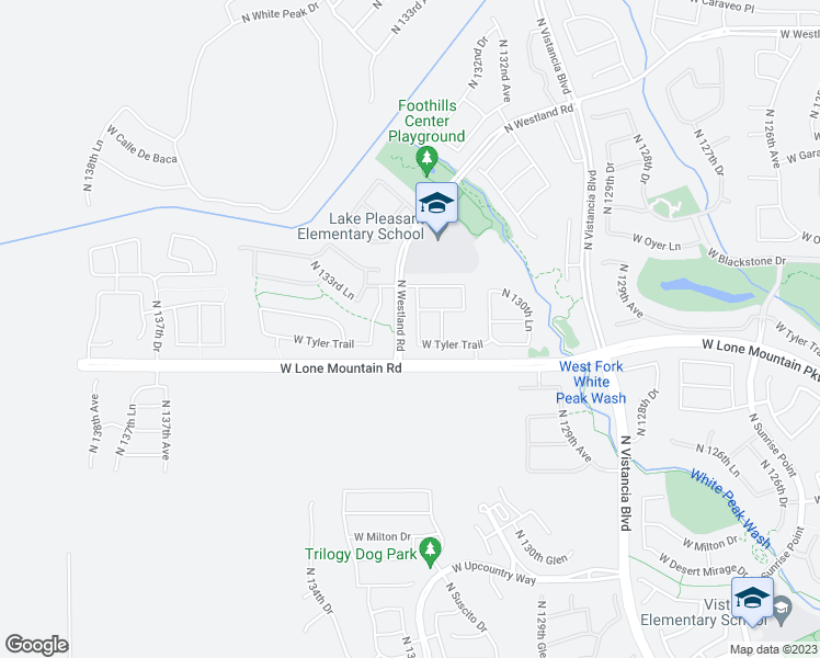 map of restaurants, bars, coffee shops, grocery stores, and more near 31122 North 132nd Lane in Peoria