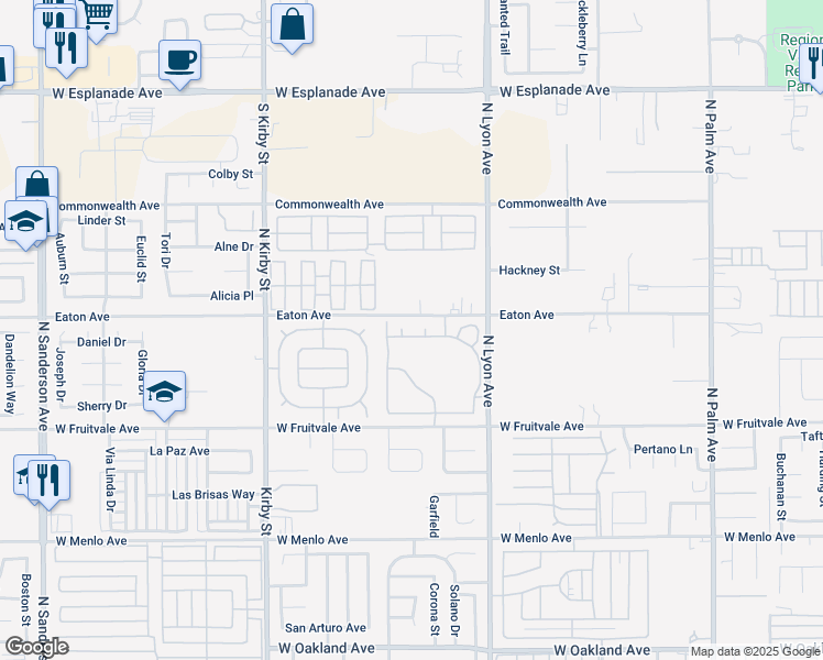 map of restaurants, bars, coffee shops, grocery stores, and more near 1076 Moon Shadow Court in Hemet