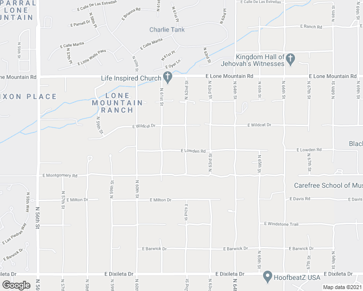 map of restaurants, bars, coffee shops, grocery stores, and more near 6150 East Lowden Road in Cave Creek