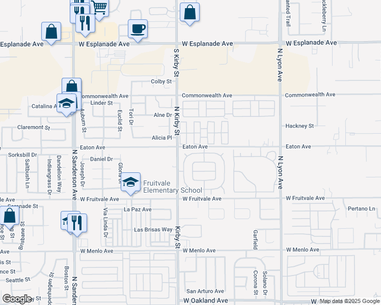 map of restaurants, bars, coffee shops, grocery stores, and more near 2313 El Rancho Circle in Hemet