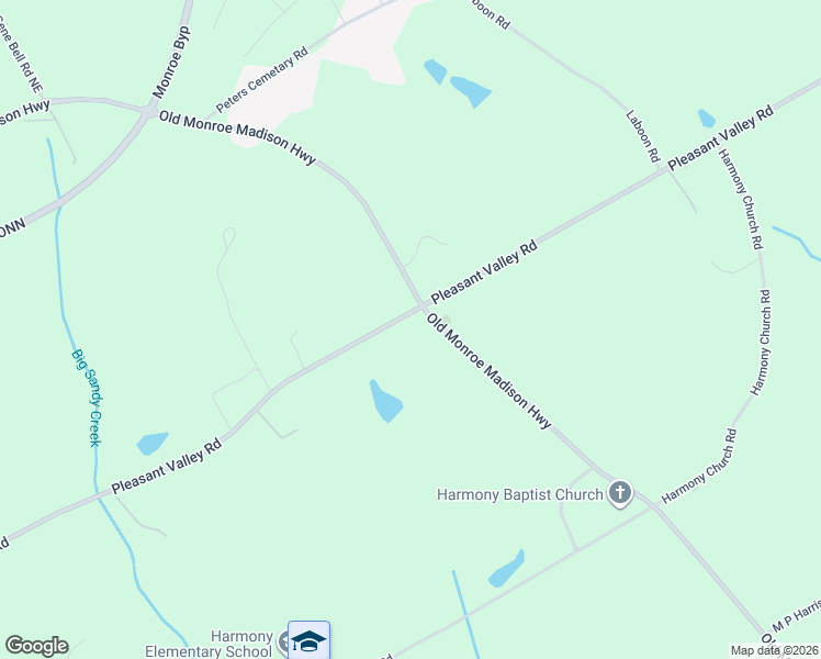 map of restaurants, bars, coffee shops, grocery stores, and more near 1205 Pleasant Valley Road in Monroe