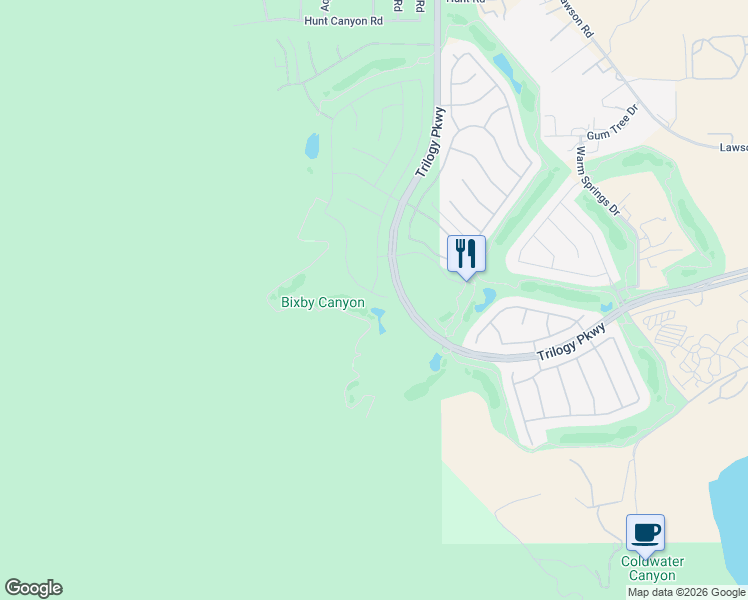 map of restaurants, bars, coffee shops, grocery stores, and more near 24377 Fawnskin Drive in Corona