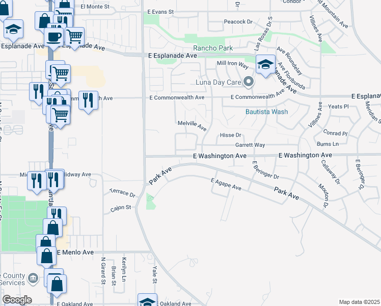 map of restaurants, bars, coffee shops, grocery stores, and more near 824 Wilde Lane in San Jacinto