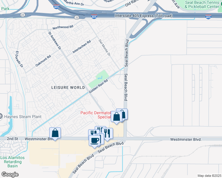 map of restaurants, bars, coffee shops, grocery stores, and more near 13631 Annandale Drive in Seal Beach