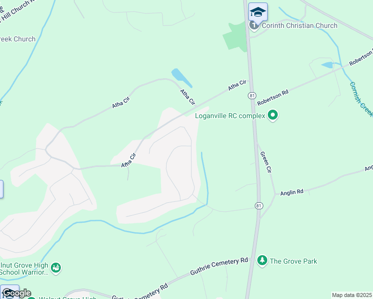 map of restaurants, bars, coffee shops, grocery stores, and more near 4282 Bypass in Loganville