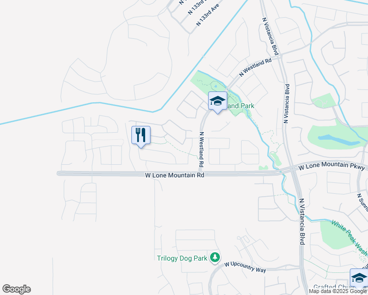 map of restaurants, bars, coffee shops, grocery stores, and more near 31231 North 133rd Drive in Peoria