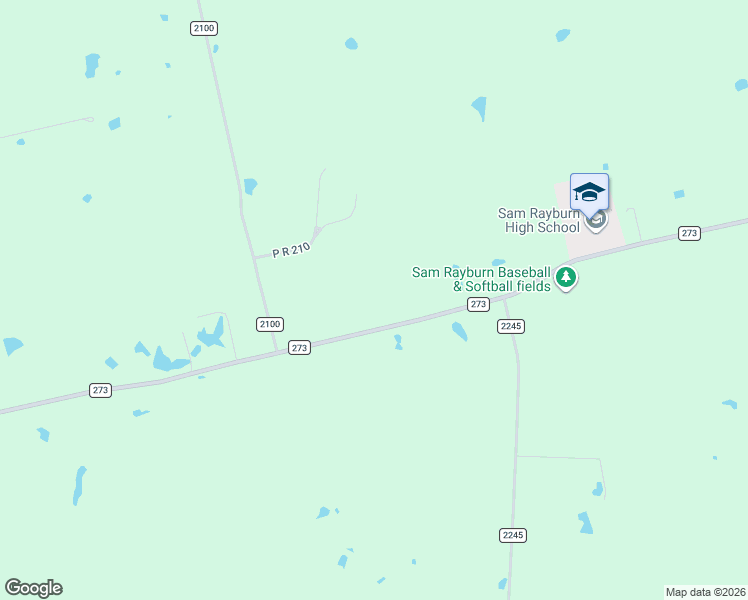 map of restaurants, bars, coffee shops, grocery stores, and more near 8775 Farm to Market Road 273 in Telephone