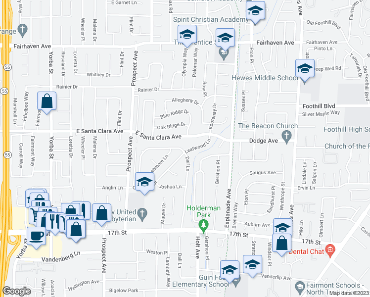 map of restaurants, bars, coffee shops, grocery stores, and more near 18201 Leafwood Lane in Santa Ana