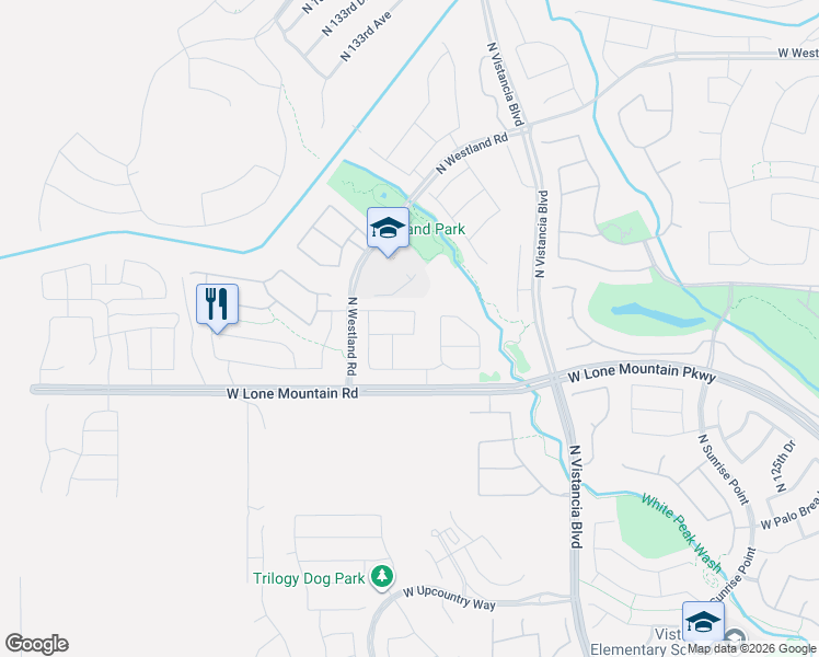 map of restaurants, bars, coffee shops, grocery stores, and more near 13212 West Creosote Drive in Peoria