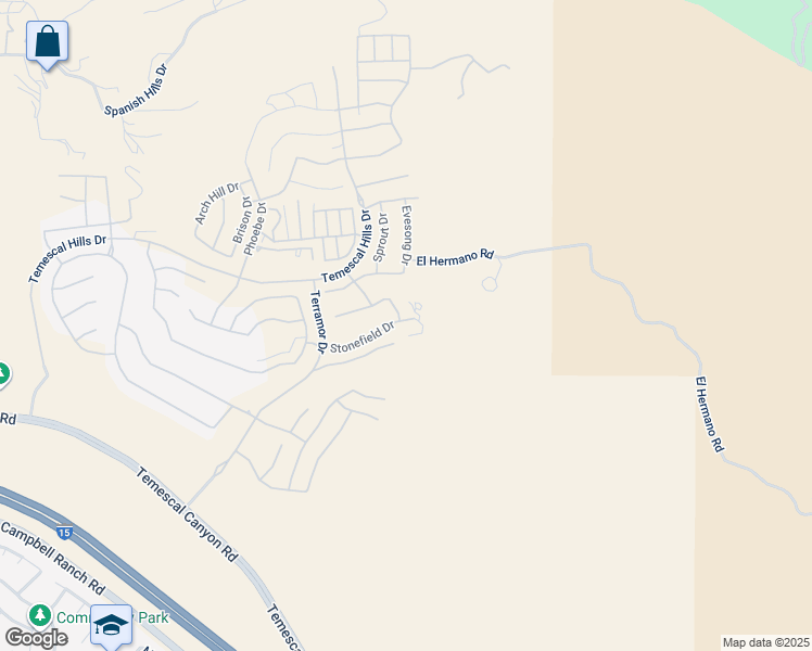 map of restaurants, bars, coffee shops, grocery stores, and more near 11949 Stonefield Drive in Corona