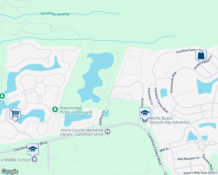 map of restaurants, bars, coffee shops, grocery stores, and more near 5289 Old Highway 90 in Conway