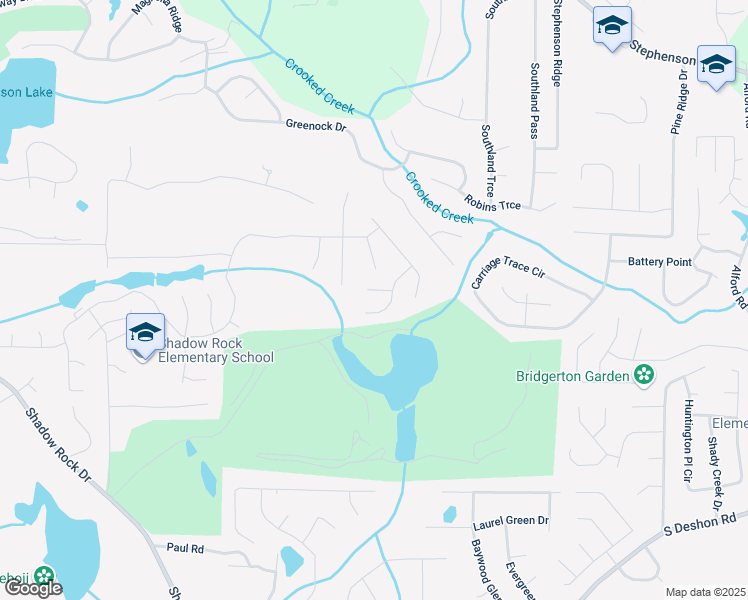 map of restaurants, bars, coffee shops, grocery stores, and more near 6209 Lake Rock Lane in Lithonia