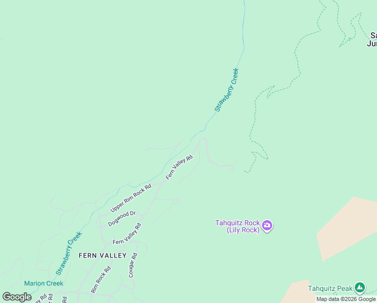 map of restaurants, bars, coffee shops, grocery stores, and more near 24565 Fern Valley Road in Idyllwild-Pine Cove