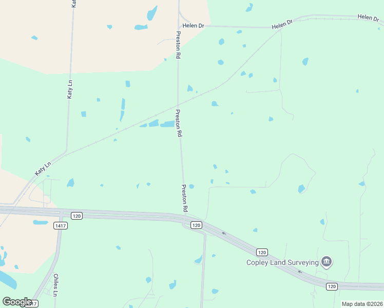map of restaurants, bars, coffee shops, grocery stores, and more near 5292 Preston Road in Denison