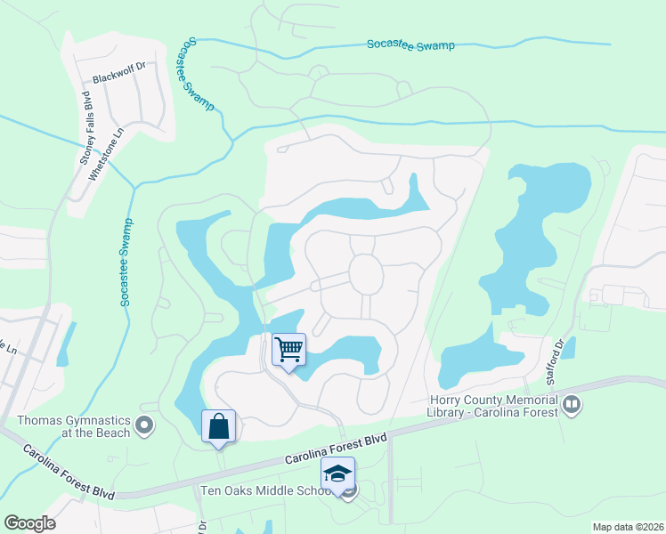 map of restaurants, bars, coffee shops, grocery stores, and more near 1084 Fiddlehead Way in Myrtle Beach