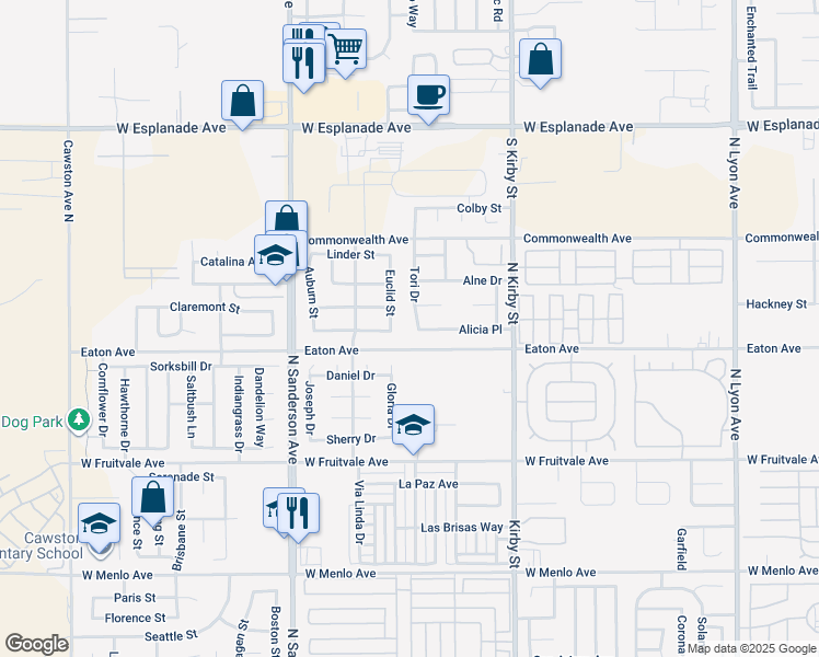 map of restaurants, bars, coffee shops, grocery stores, and more near 1151 Tori Drive in Hemet