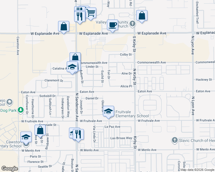 map of restaurants, bars, coffee shops, grocery stores, and more near 1151 Tori Drive in Hemet