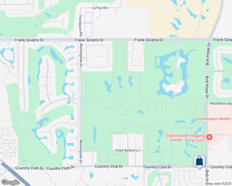 map of restaurants, bars, coffee shops, grocery stores, and more near 101 Columbia Drive in Rancho Mirage