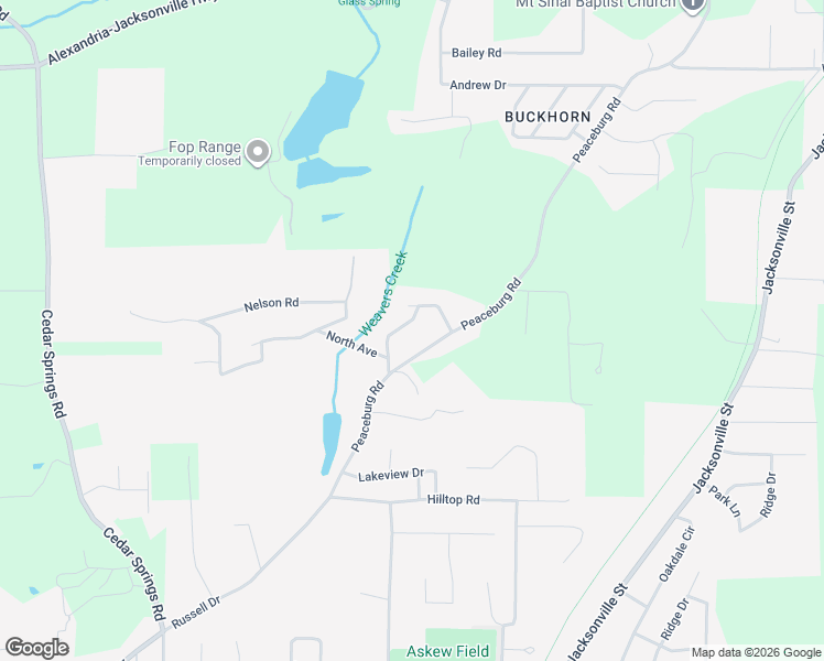 map of restaurants, bars, coffee shops, grocery stores, and more near 1511 Baker Drive in Weaver