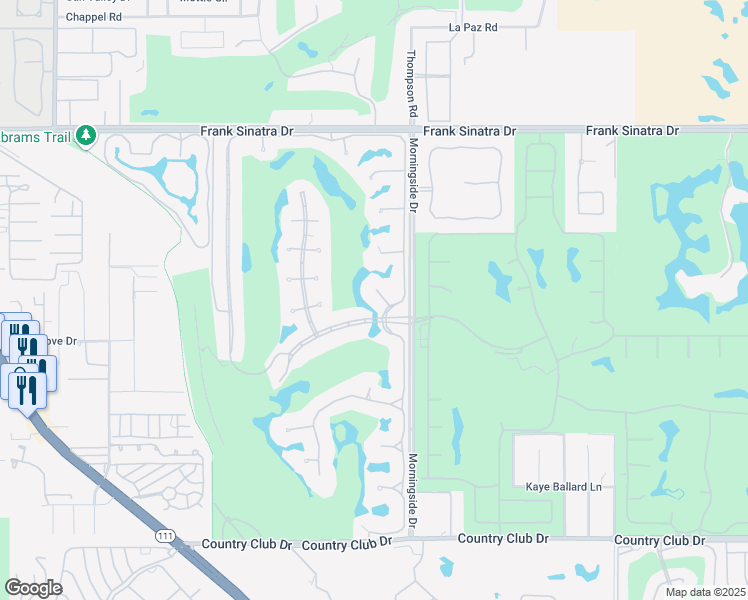 map of restaurants, bars, coffee shops, grocery stores, and more near 10 Windemere Court in Rancho Mirage