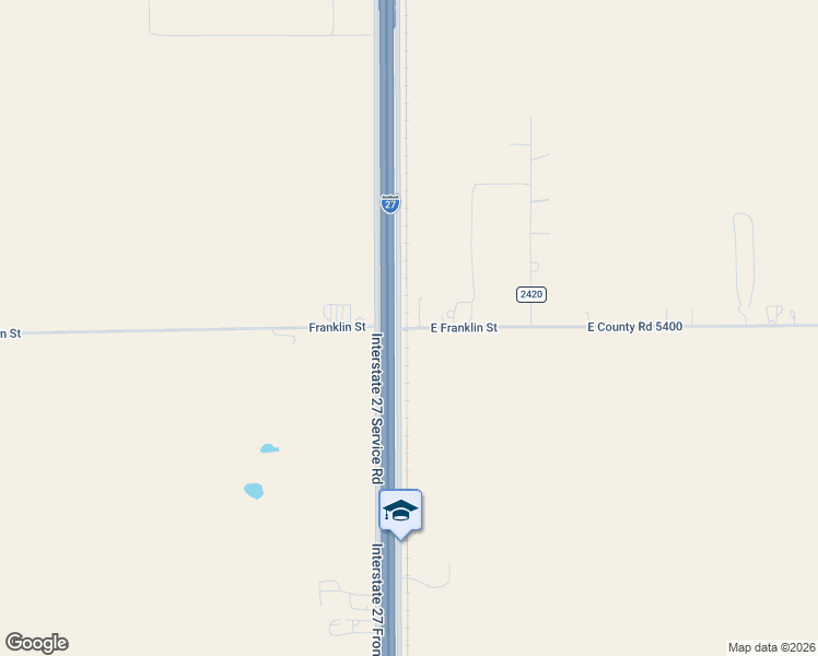 map of restaurants, bars, coffee shops, grocery stores, and more near 101-133 Franklin Street in Lubbock