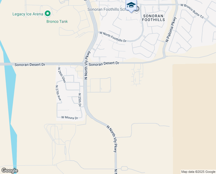 map of restaurants, bars, coffee shops, grocery stores, and more near 31113 North North Valley Parkway in Phoenix