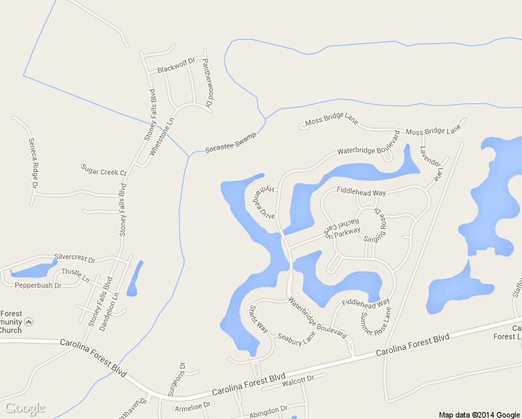 map of restaurants, bars, coffee shops, grocery stores, and more near Hydrangea Drive in Myrtle Beach