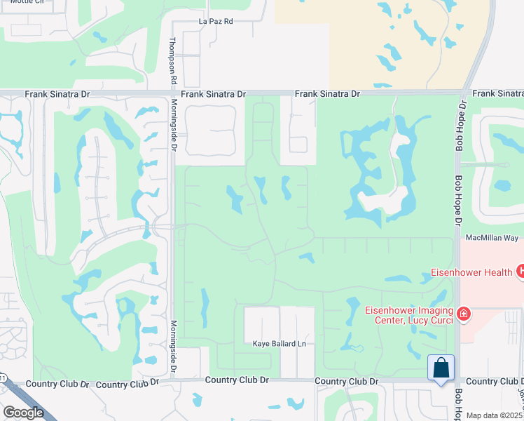 map of restaurants, bars, coffee shops, grocery stores, and more near 100 Columbia Drive in Rancho Mirage
