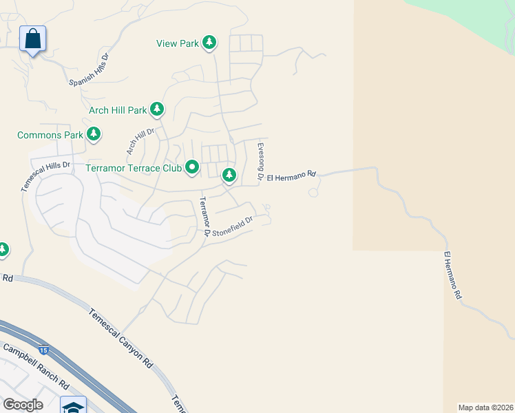 map of restaurants, bars, coffee shops, grocery stores, and more near 24378 Bloom Drive in Corona