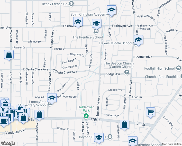 map of restaurants, bars, coffee shops, grocery stores, and more near 18292 Leafwood Lane in Santa Ana