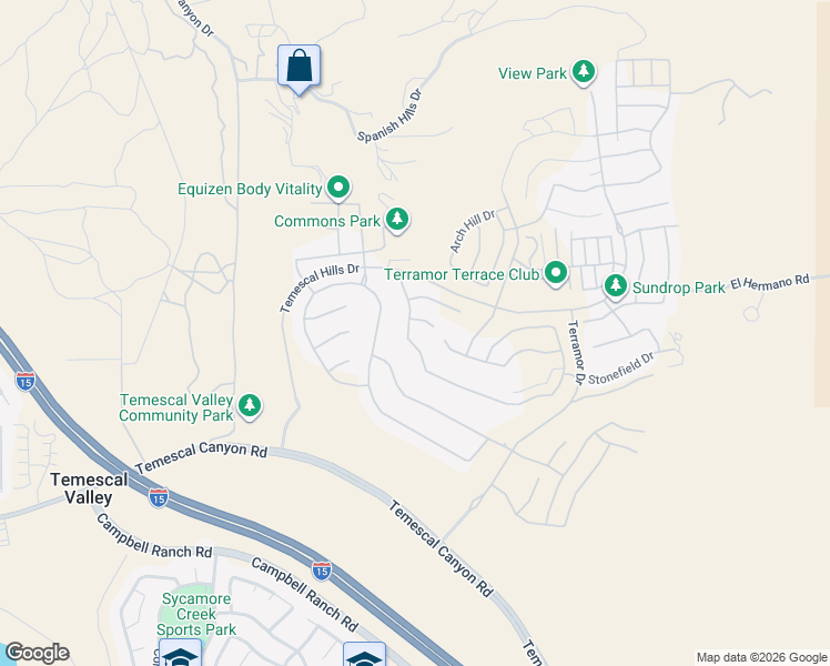 map of restaurants, bars, coffee shops, grocery stores, and more near 24316 Crestley Drive in Corona