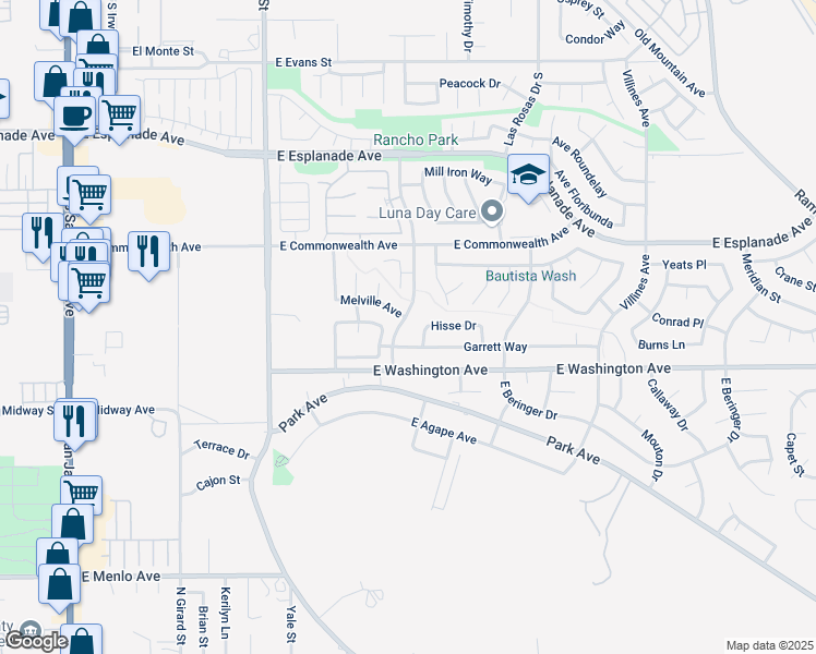 map of restaurants, bars, coffee shops, grocery stores, and more near 1974 Arroyo Viejo Drive in San Jacinto