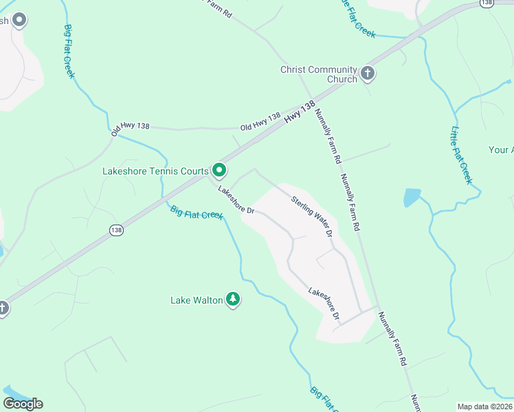 map of restaurants, bars, coffee shops, grocery stores, and more near 414 Lakeshore Drive in Monroe