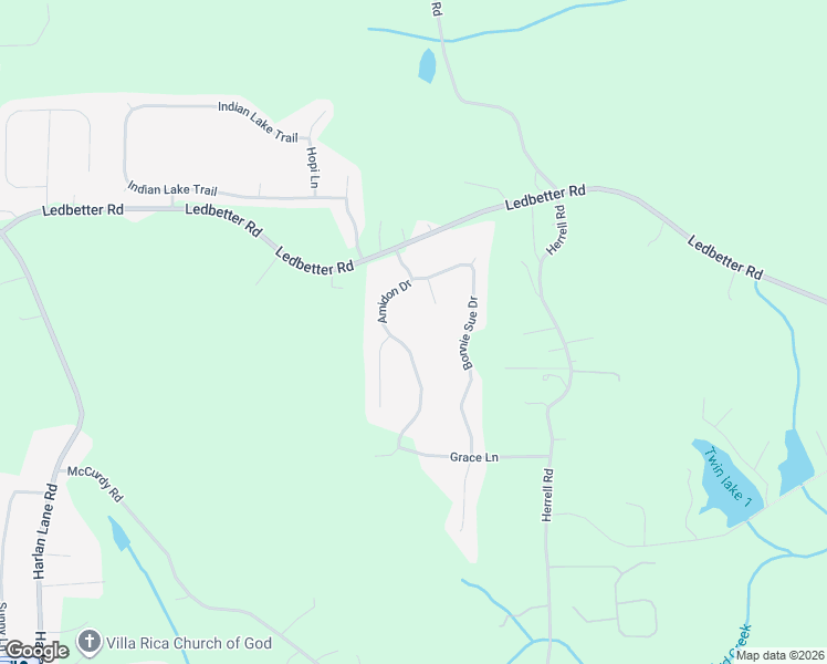 map of restaurants, bars, coffee shops, grocery stores, and more near 144 Amidon Drive in Villa Rica