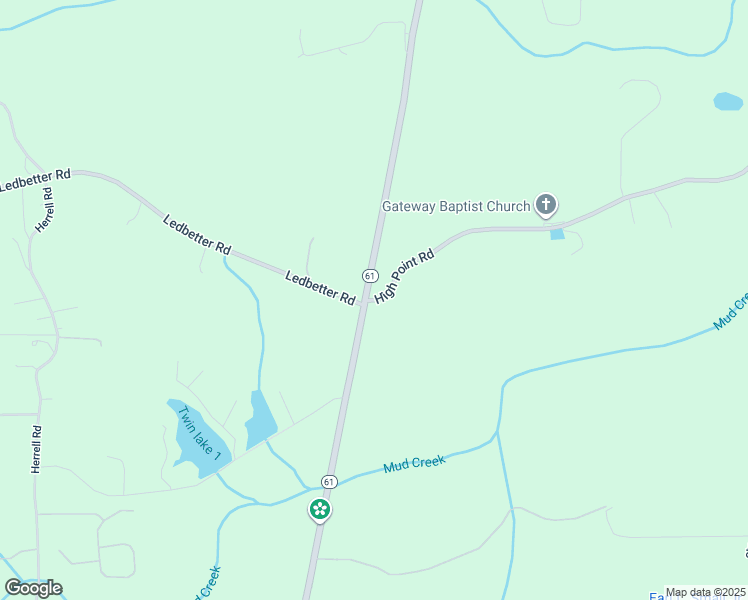 map of restaurants, bars, coffee shops, grocery stores, and more near 9877 High Point Road in Villa Rica