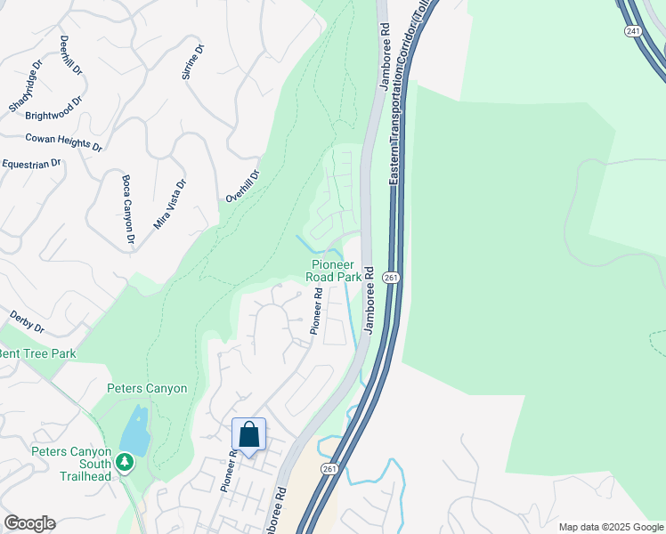map of restaurants, bars, coffee shops, grocery stores, and more near 10250 Pioneer Road in Tustin