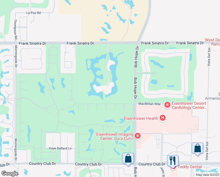map of restaurants, bars, coffee shops, grocery stores, and more near 900 Island Drive in Rancho Mirage