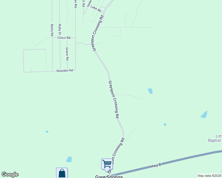 map of restaurants, bars, coffee shops, grocery stores, and more near Graysport Crossing Road in Gore Springs