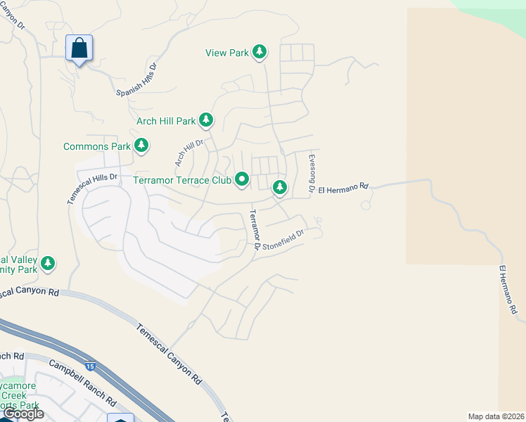 map of restaurants, bars, coffee shops, grocery stores, and more near 11810 Omni Court in Corona